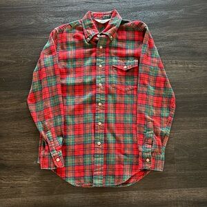 Vintage Woolrich Button Down Shirt Mens Medium Red Plaid Cotton